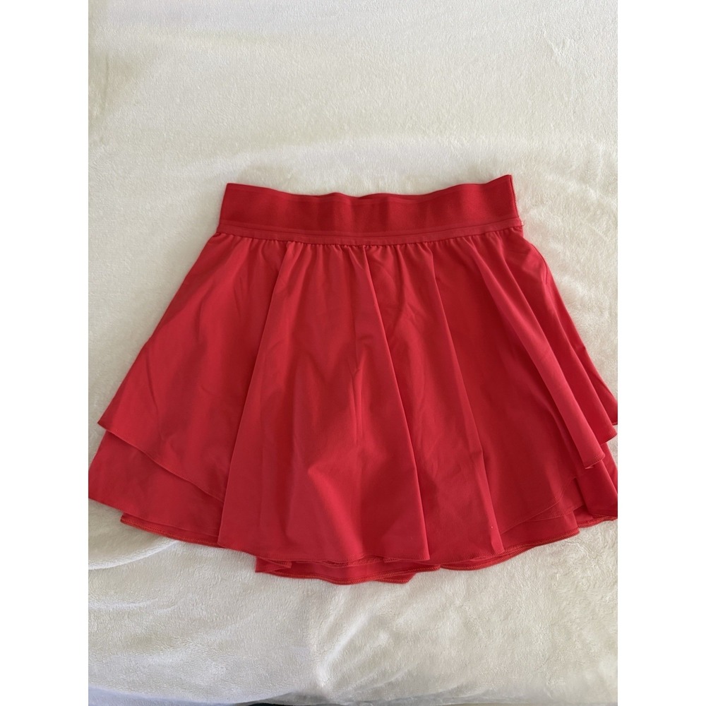 Lululemon Court Rival High Rise Skirt Size 4 Red Tennis Golf Skort